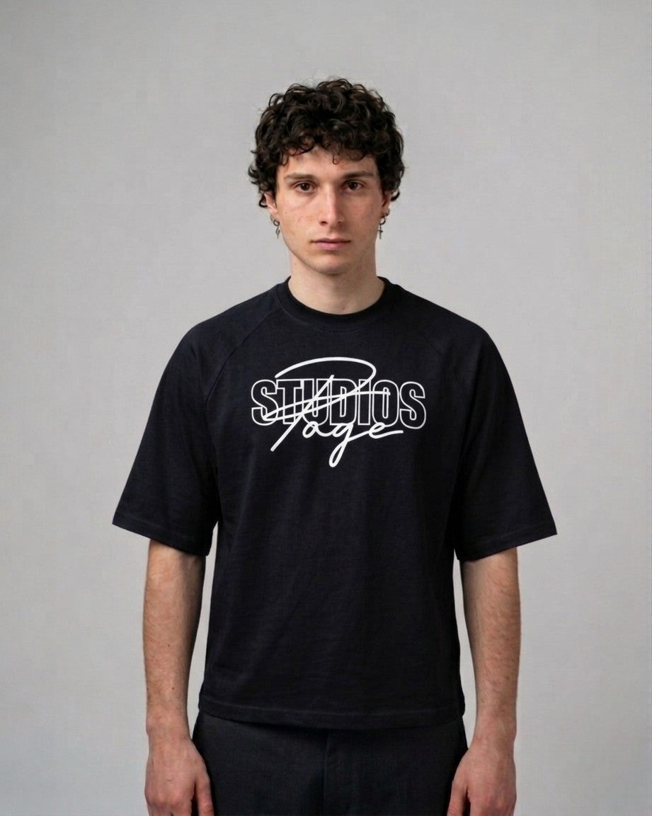 T-shirt crop "PAGE STUDIOS"